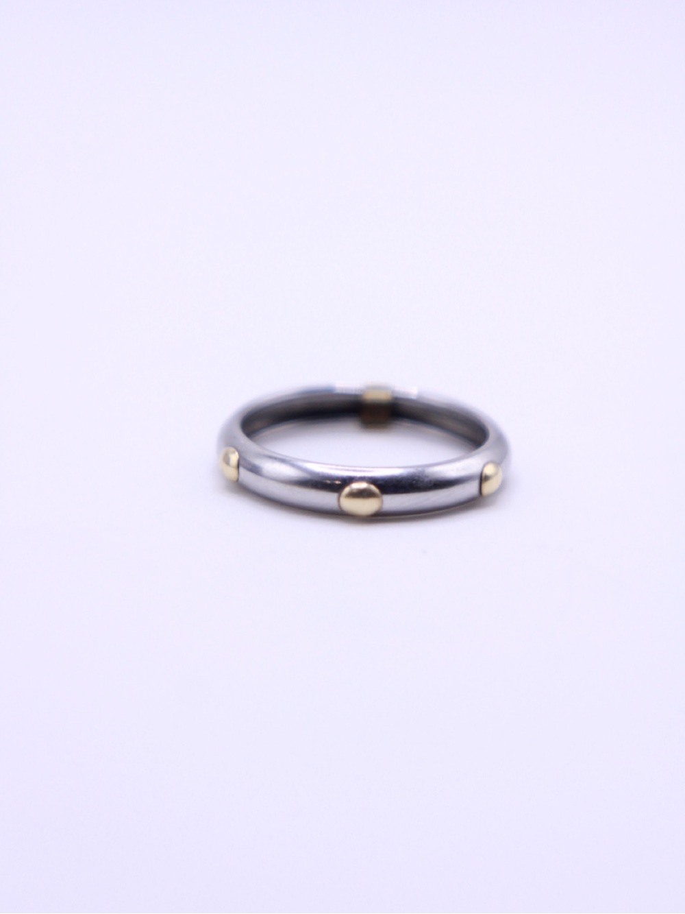 Vintage 1930-40s 750 18k White & Yellow Gold ring size 9.25